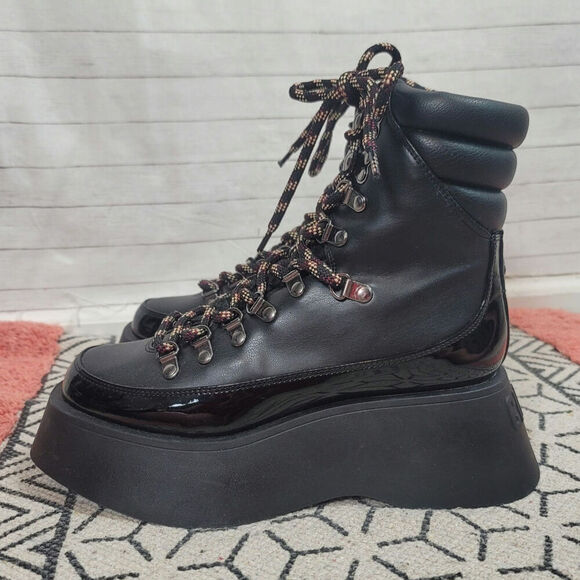 Circus NY by Sam Edelman Gail Lace-Up Platform Boot in Black, sz 7 - Picture 1 of 14